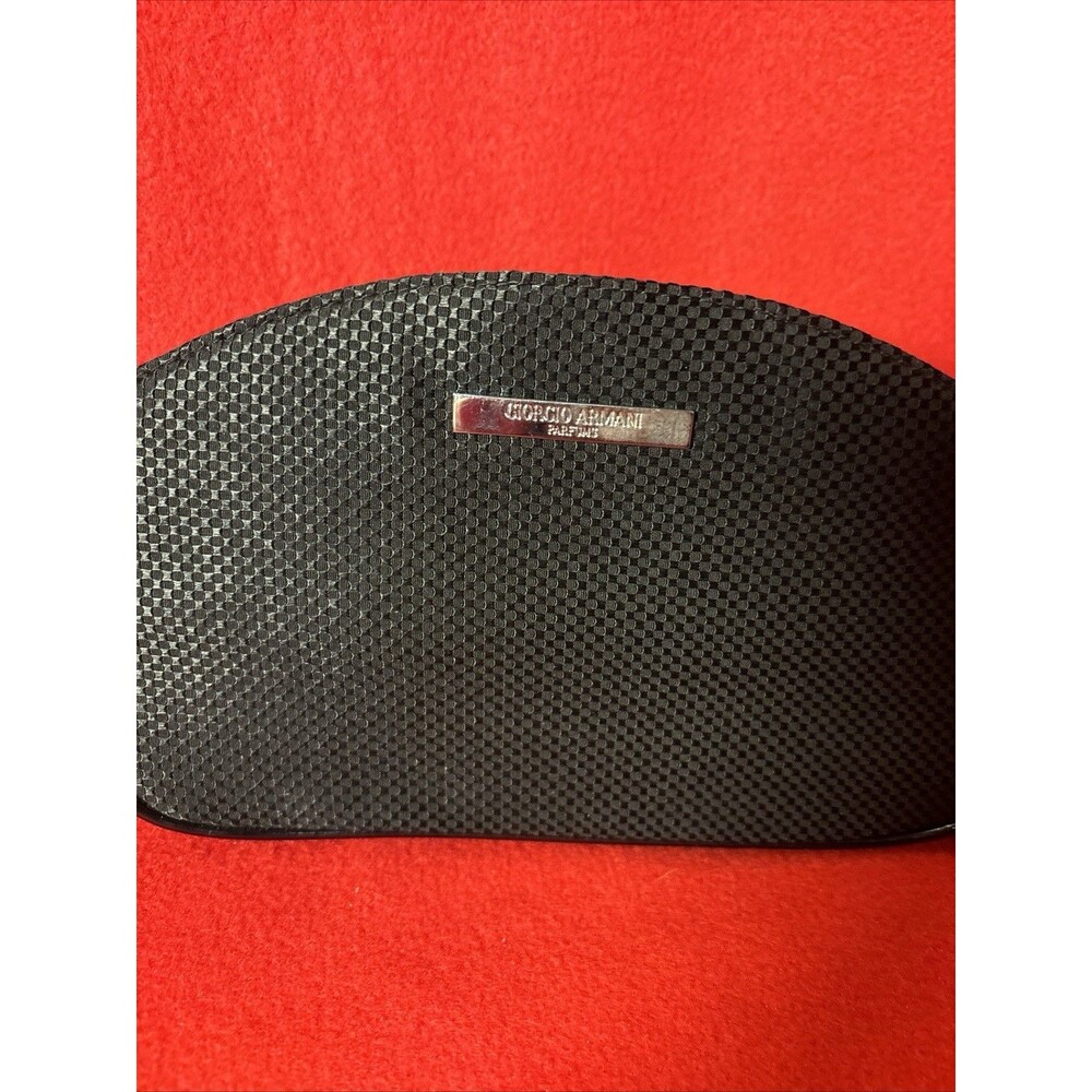 NEW GIORGIO ARMANI Beauty Black Makeup Clutch Travel Pouch Case Mesh Bag